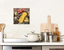 Bilder Ohne Rahmen|EUROART Glasbild 20 x 20 cm Pasta Parade V Bunt