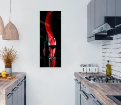 Bilder Ohne Rahmen|Bilder Nach Themen|EUROART Glasbild 30 x 80 cm Red Wine IX Rot