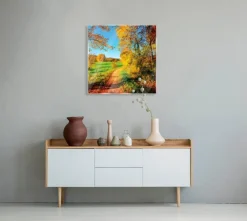EUROART Bilder Ohne Rahmen-Glasbild 50 x 50 cm Sunny Autumn V Bunt