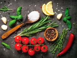 Glasbild 30 x 40 cm Tomatoes and Spices II<EUROART Sale