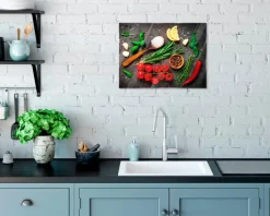 Glasbild 30 x 40 cm Tomatoes and Spices II<EUROART Sale