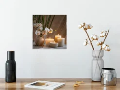 Bilder Ohne Rahmen|EUROART Glasbild 20 x 20 cm Warm Zen I Beige