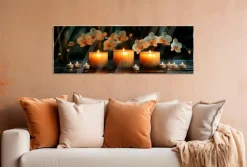 Bilder Ohne Rahmen|EUROART Glasbild 33 x 98 cm Warm Zen III Gelb