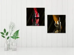 Bilder Ohne Rahmen|EUROART Glasbild 20 x 40 cm Wine I 2tlg. Bunt