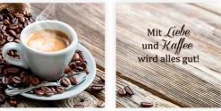 Glasbild 2tlg. Liebe und Kaffee<EUROART