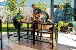 Big Green Egg Grillzubehör-Grill Gittereinsatz Küchenmodul Schwarz