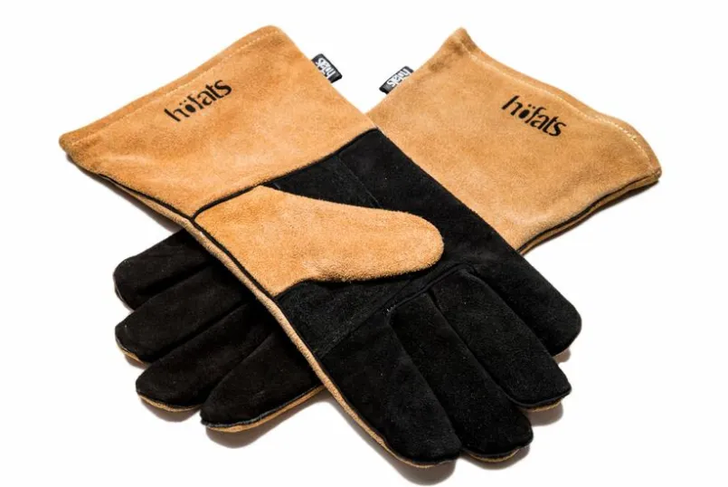 Grillzubehör|Höfats Grillhandschuhe Naturleder Orange