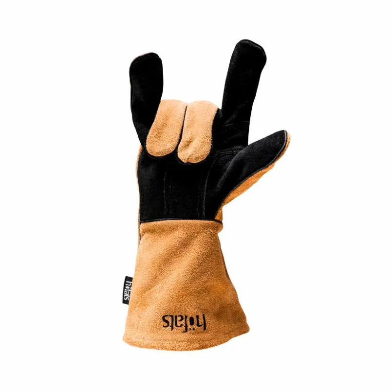 Grillzubehör|Höfats Grillhandschuhe Naturleder Orange
