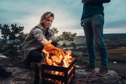 Grillzubehör|Höfats Grillhandschuhe Naturleder Orange
