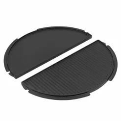 Big Green Egg Grillzubehör-Grillplatte Halbrund XLarge