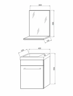 Gästebäder-Komplettsets| Gästebad-Set 4050 Weiß