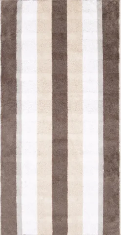 CaWö Hand- & Duschtücher-Handtuch Noblesse Stripes 50 x 100 cm Walnuss