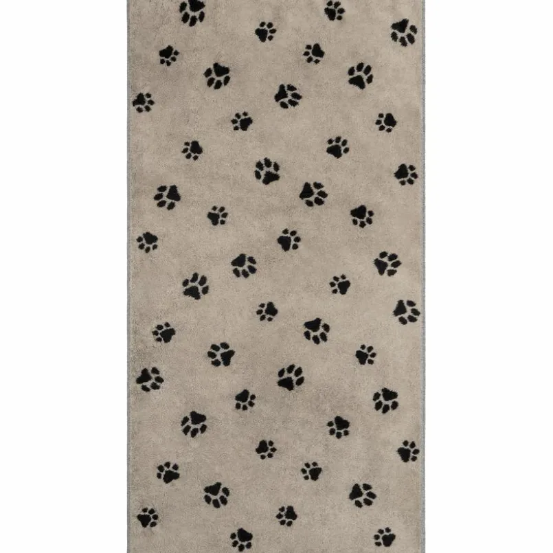 CaWö Hand- & Duschtücher-Handtuch Paws 50 x 100 cm Schwarz