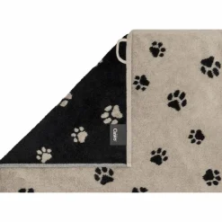 CaWö Hand- & Duschtücher-Handtuch Paws 50 x 100 cm Schwarz