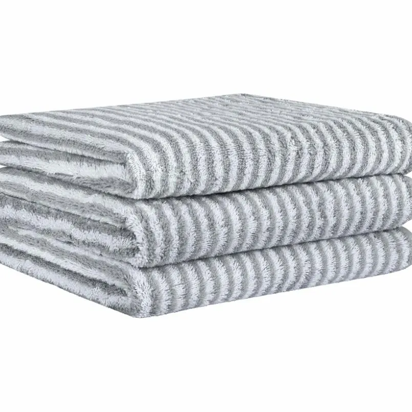 CaWö Hand- & Duschtücher-Handtuch Two-Tone Stripe 50x100cm Platin