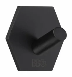 Beslagsboden Badzubehör-Handtuchhaken Design Schwarz