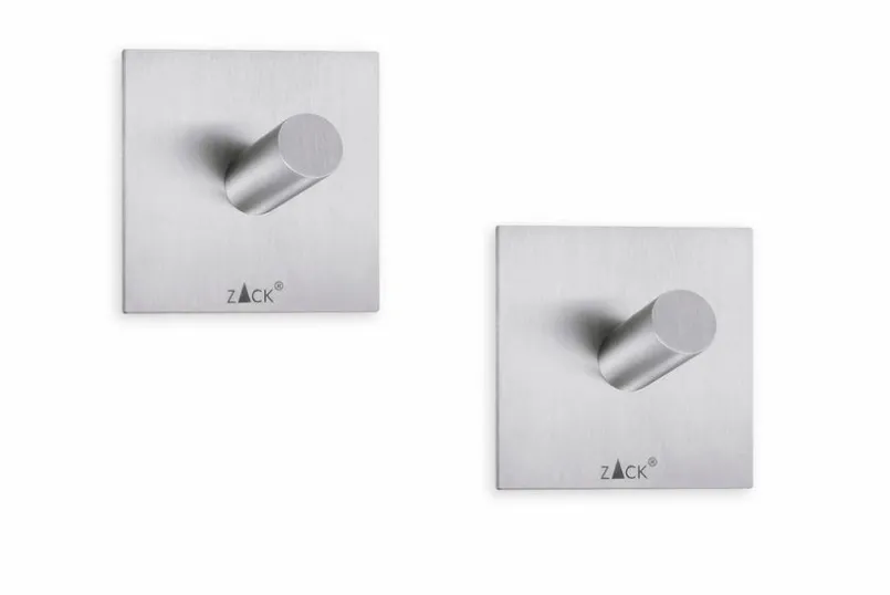 Badzubehör|Zack Handtuchhaken Peco 2er-Set Silber