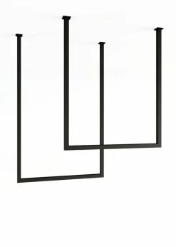 Badzubehör|Metallbude Handtuchhalter 2er-Set Tensi Schwarz