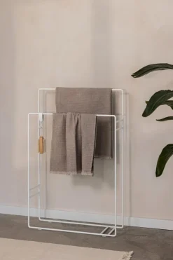 Badzubehör|Metallbude Handtuchständer Delaya Weiß