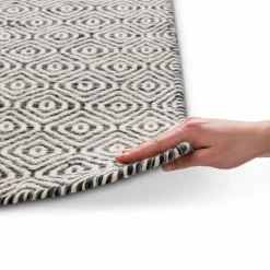 Natur(Look) Teppiche| Handwebteppich Lindos 140 x 195 cm Anthrazit