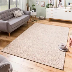 Natur(Look) Teppiche-Handwebteppich Lindos 140 x 195 cm Bunt
