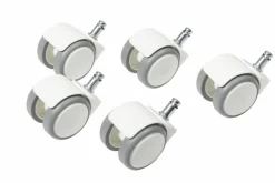 Kinderschreibtischstühle|Kinderschreibtischstühle|TopStar Hartbodenrollen 5er Set Weiß