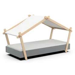 demeyere Kinderbetten|Kinderbetten-Hausbett Lodge 90 x 200 cm Grau