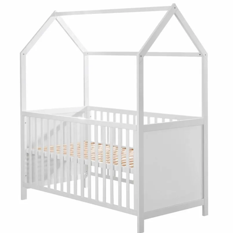 roba Baumann Babybetten|Babybetten-Hausbett Roba 70 x 140 cm Weiß