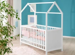 roba Baumann Babybetten|Babybetten-Hausbett Roba 70 x 140 cm Weiß