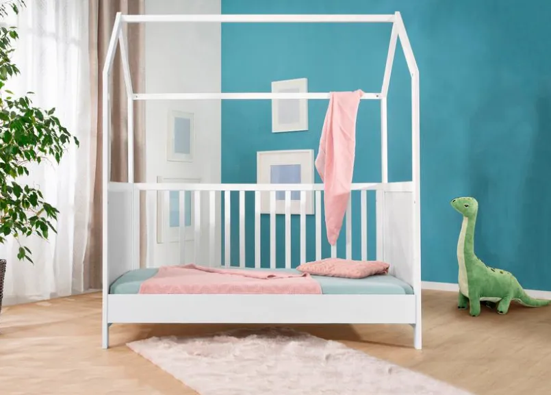 roba Baumann Babybetten|Babybetten-Hausbett Roba 70 x 140 cm Weiß