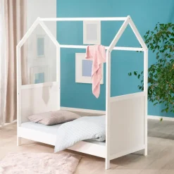 roba Baumann Babybetten|Babybetten-Hausbett Roba 70 x 140 cm Weiß