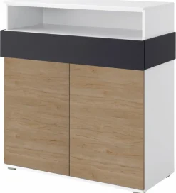 Kinderkommoden & -Nachttische|Kinderkommoden & -Nachttische|Röhr Highboard Clip Eiche