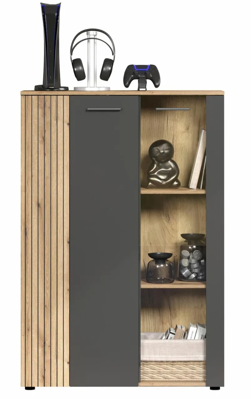 Kommoden|trendteam Highboard Esteban Anthrazit