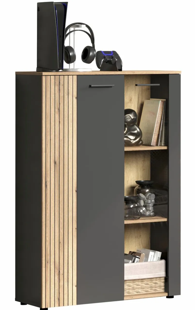 Kommoden|trendteam Highboard Esteban Anthrazit