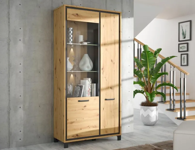 FORTE Kommoden-Highboard Farida Eiche Artisan
