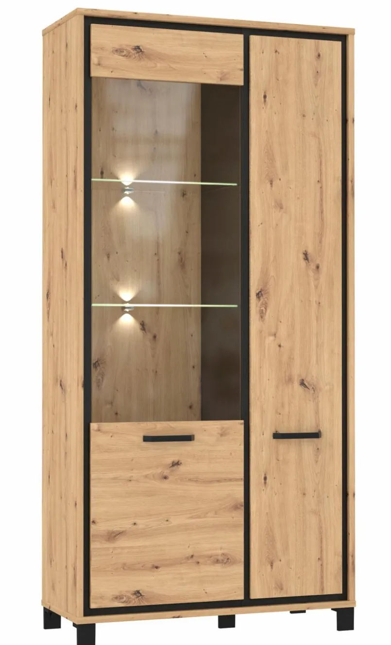 FORTE Kommoden-Highboard Farida Eiche Artisan