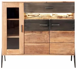 Kommoden|WOLFMÖBEL Highboard Hudson Akazie