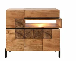 WOLFMÖBEL Kommoden|Kommoden-Highboard 1501 Root Akazie