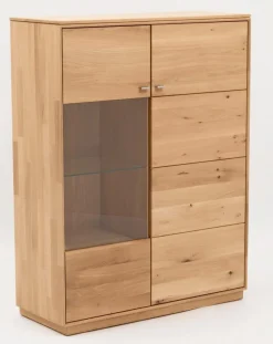 Kommoden|Kommoden|Boegner Highboard Alexandra Wildeiche Bianco