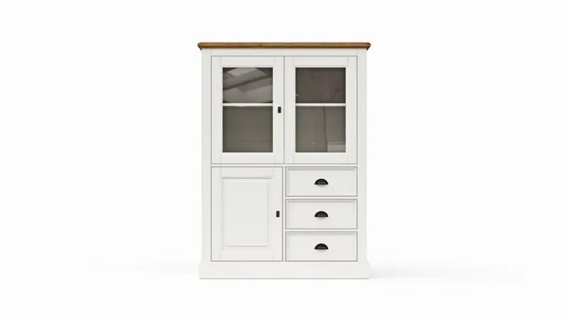 Stilreich Kommoden|Kommoden-Highboard Barreiro Weiß