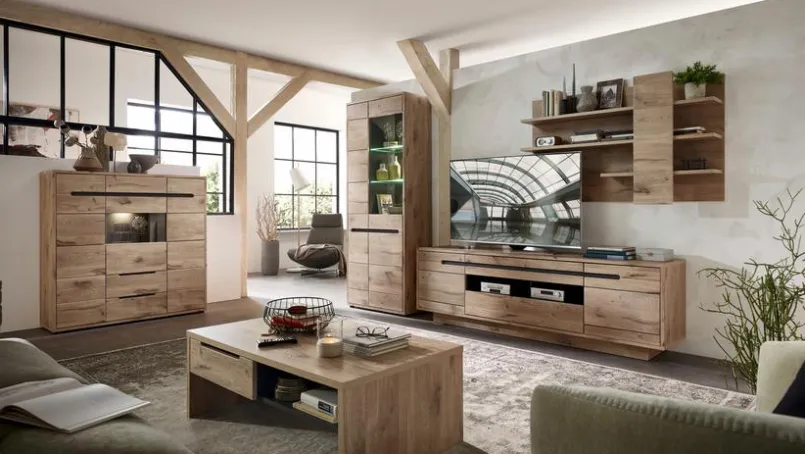 Kommoden|Kommoden|Innostyle Highboard Bellano Viking Oak