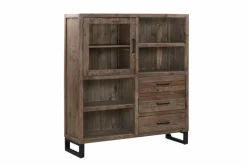 WOLFMÖBEL Kommoden-Highboard Boston 5078 Braun