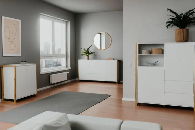 Kommoden-Highboard Denver Weiß