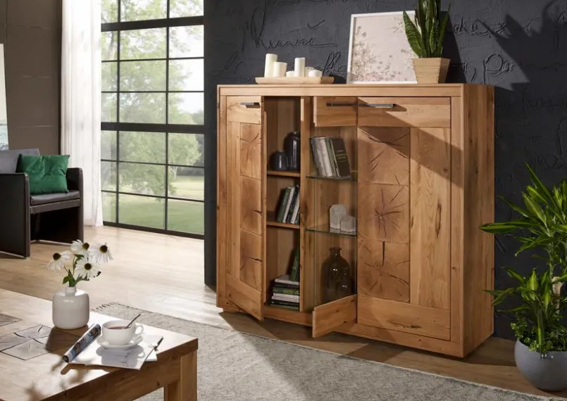 G+K Kommoden|Kommoden-Highboard Fort Worth Wildeiche