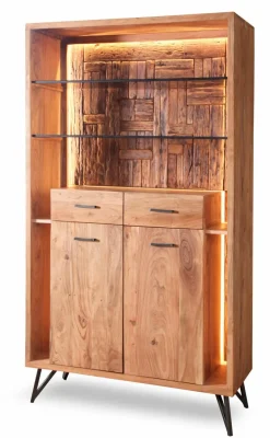 Regale|Kommoden|WOLFMÖBEL Highboard Hudson 2174 Akazie