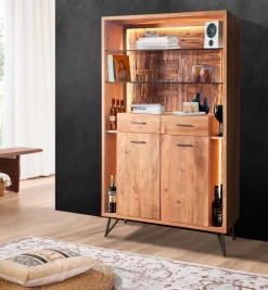 Regale|Kommoden|WOLFMÖBEL Highboard Hudson 2174 Akazie