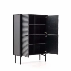 Kave Home Kommoden-Highboard Lenon Schwarz