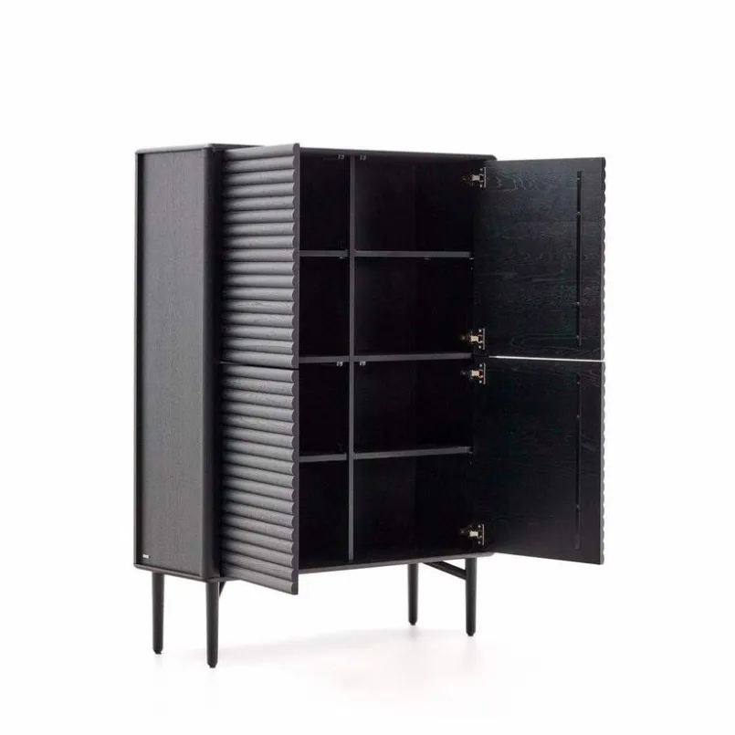Kave Home Kommoden-Highboard Lenon Schwarz