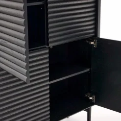 Kave Home Kommoden-Highboard Lenon Schwarz