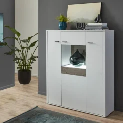 IDEAL Wohnen Kommoden-Highboard Manchester Weiß